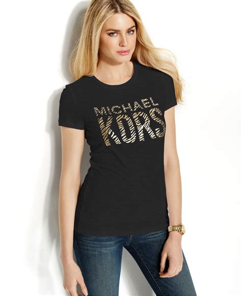 michael kors logo shirts womens|michael kors women's tops.